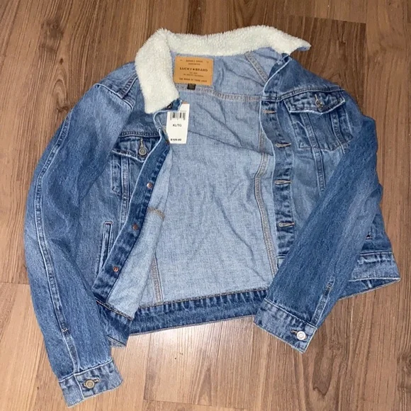 Lucky Brand faux fur collar new with tags jacket - Picture 2 of 6